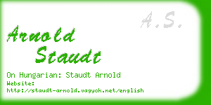 arnold staudt business card